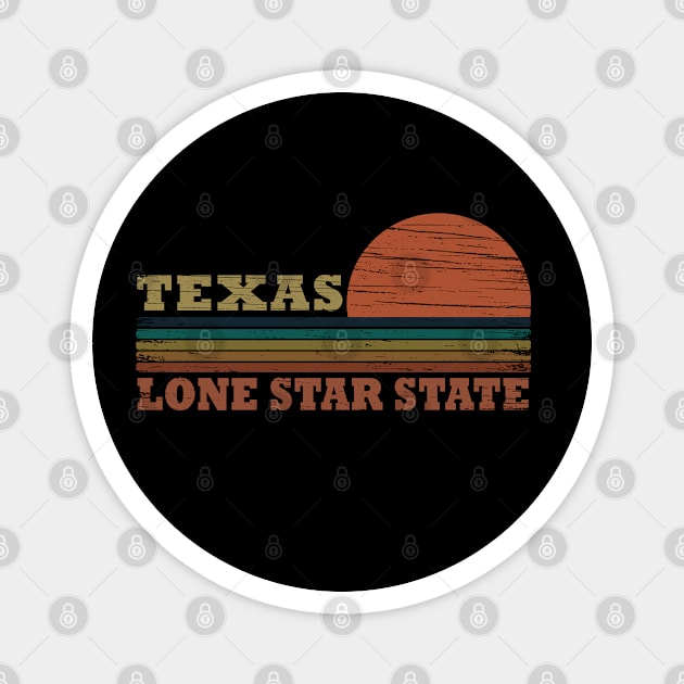 Texas state vintage Magnet by omitay